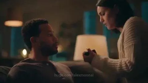 Woman looking shocked at a phone screen showing 'I miss you' messages.