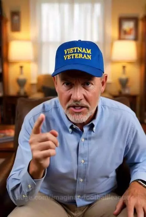Vietnam veteran in a 'VIETNAM VETERAN' hat speaking about unfair taxes on retirement and social security.