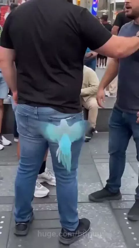 A small blue parrot perched on a finger in Times Square, then flying to retrieve a $100 bill.