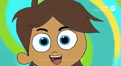 Animated boy dressed as a pirate on a ship, playing with Kid Cuisine Pirate's Treasure Meal food.