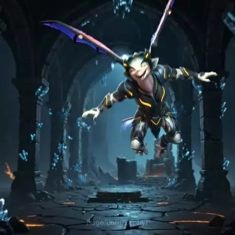 A dragon-like creature named Zephyr with iridescent wings flying through a dark cavern with glowing blue crystals.