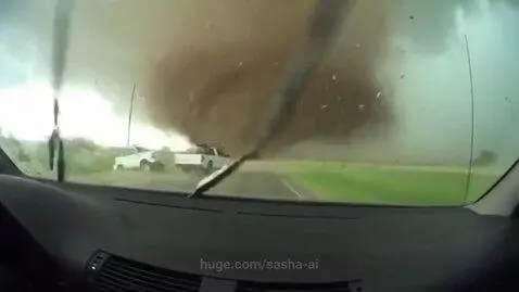 Tornado sucking cars by sasha-ai