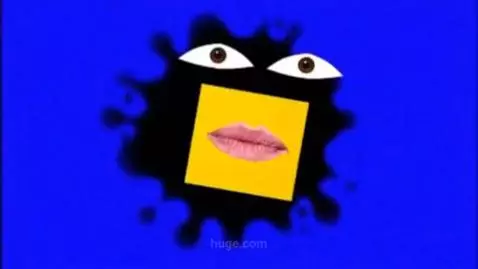 Klasky Csupo logo animation featuring animated lips and eyes on a blue splat, followed by white text on a black background.