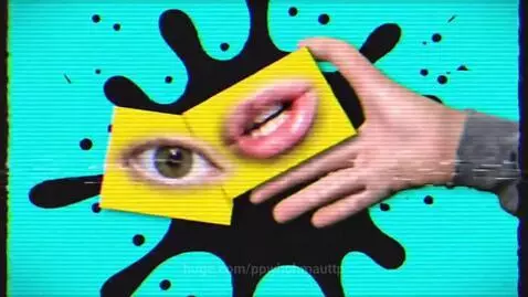 Klasky Csupo logo animation featuring ink splatter, eye, and mouth elements with VHS aesthetic.