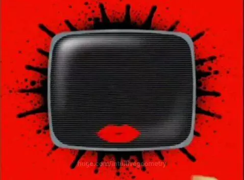Klasky Csupo logo animation with red lips and eyes on a black background.