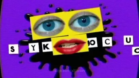 Klasky Csupo logo animation with a cartoon face, ink splat, and VHS effect.