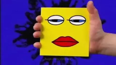 Klasky Csupo logo with cartoon eyes and mouth on a yellow square, followed by text logo.