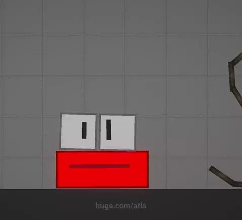 Red character with square eyes on a grey grid, followed by brown shapes forming 'SCLA' with the Klasky Csupo jingle.